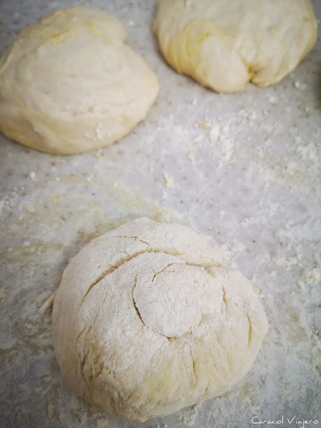Naan de coco preparación