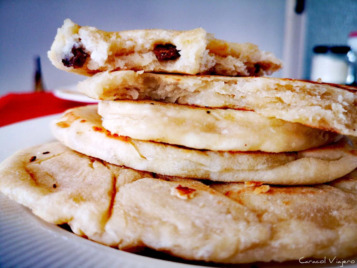 naan de coco por dentro
