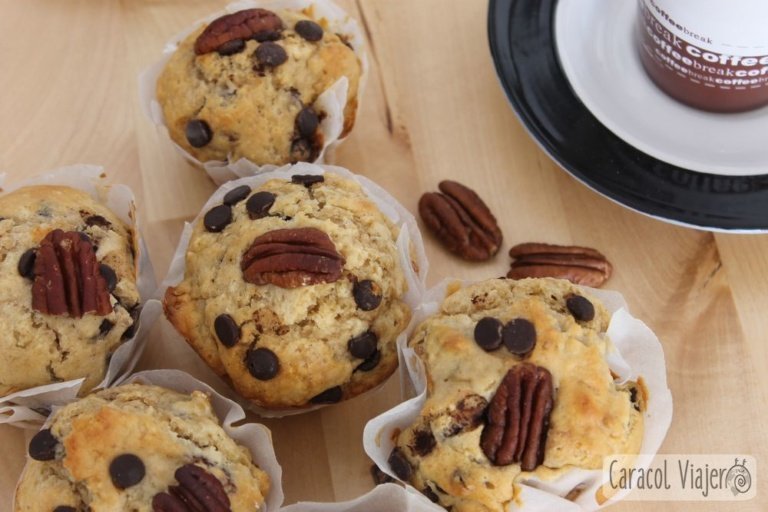 magdalenas de chocolate y nueces