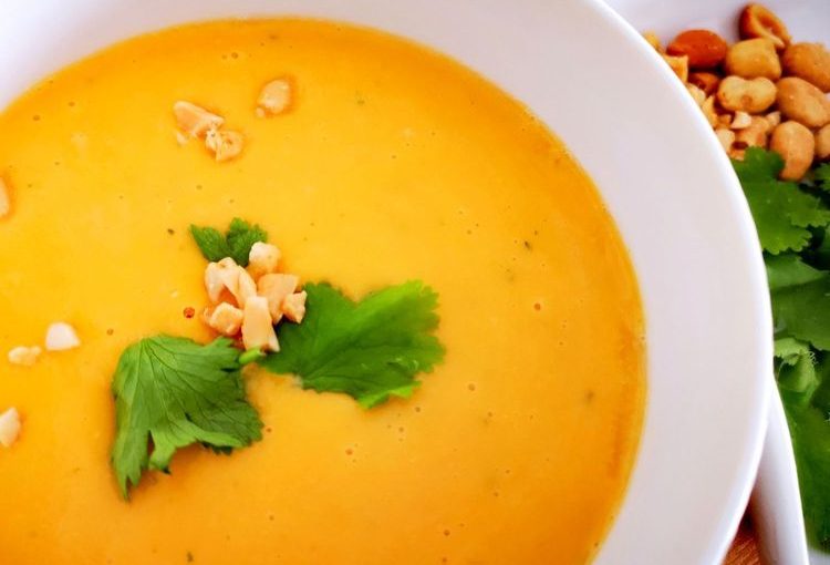 crema de calabaza con leche de coco