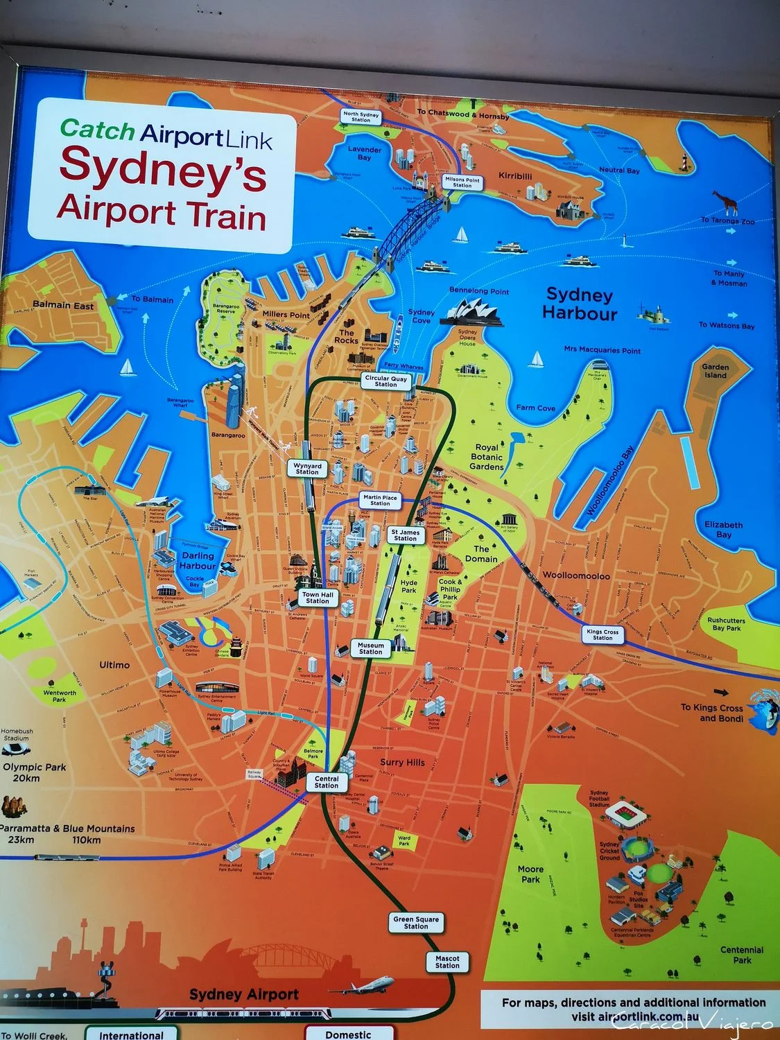 Mapa del Airport Train Sydney