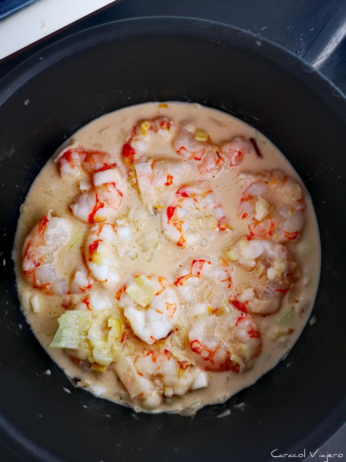 Langostinos al curry