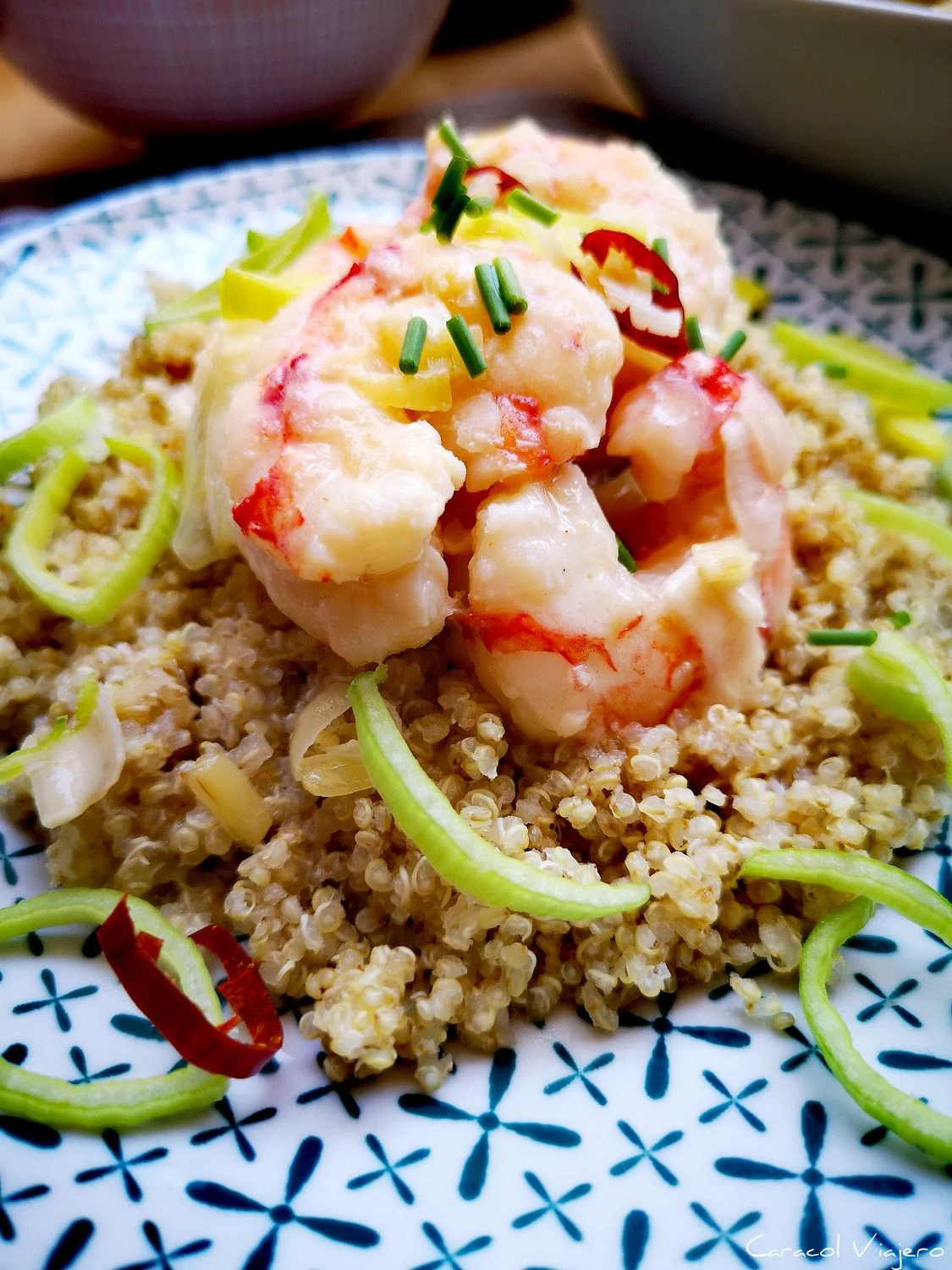 Langostinos al curry indonesio