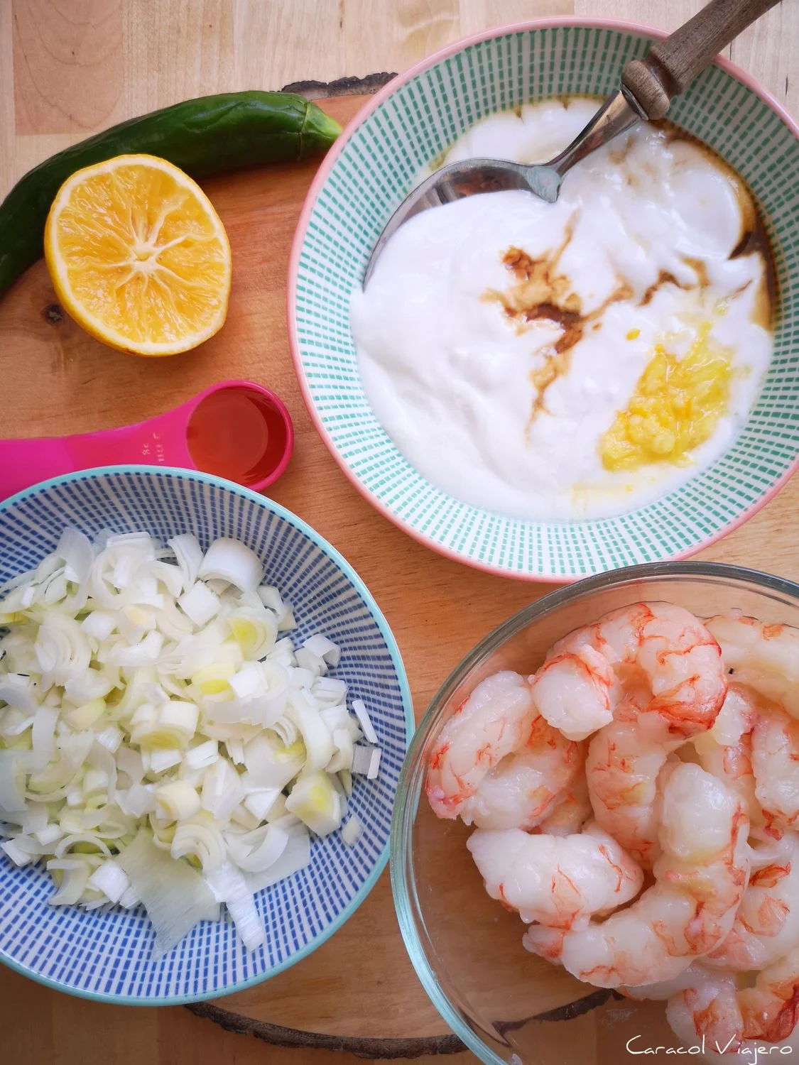 Langostinos al curry