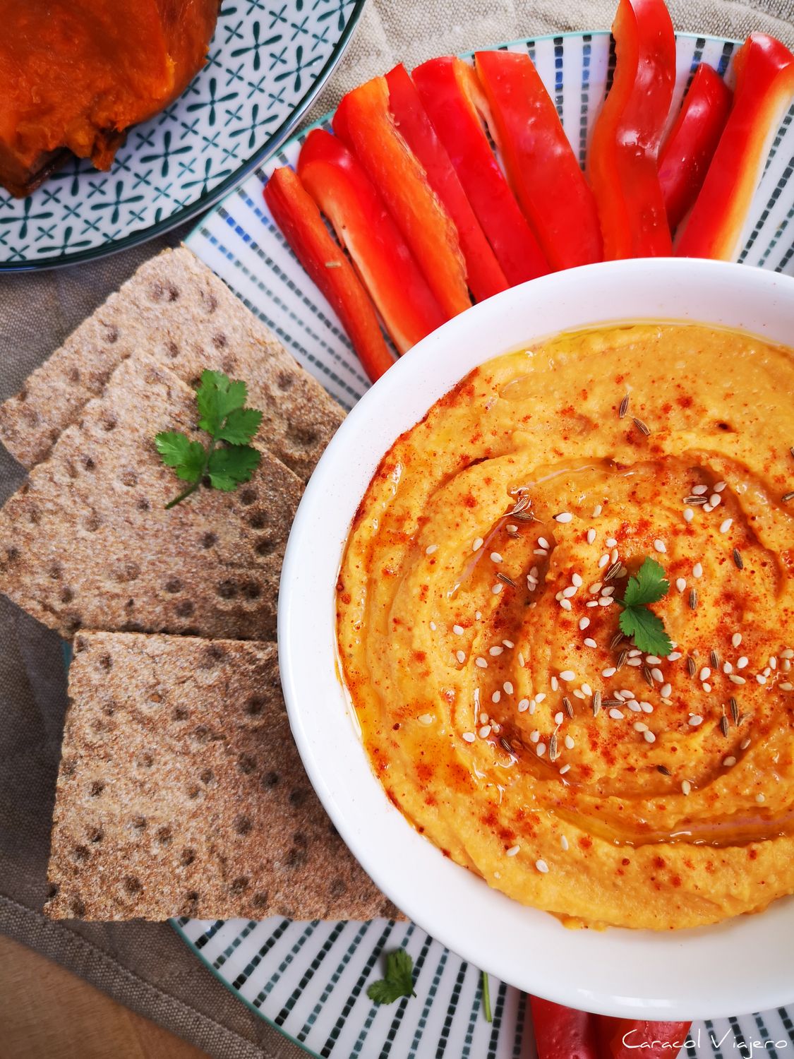 Hummus de boniato asado