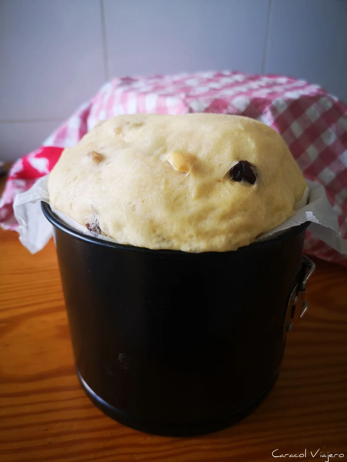 Panettone con masa madre leudado