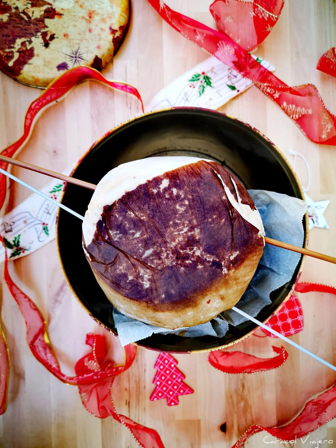 Panettone con masa madre, enfriado