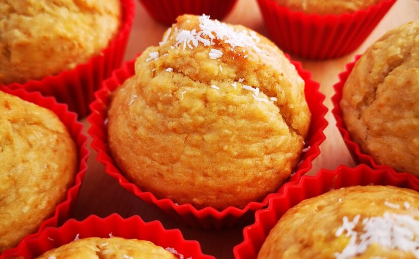 Magdalenas de coco y limón