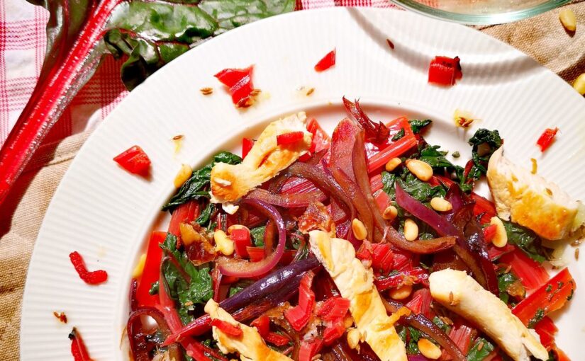 Ensalada de acelgas rojas