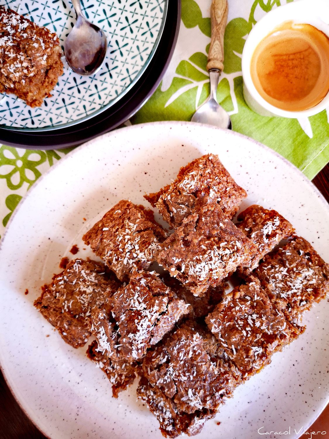 Tarta de café y plátano