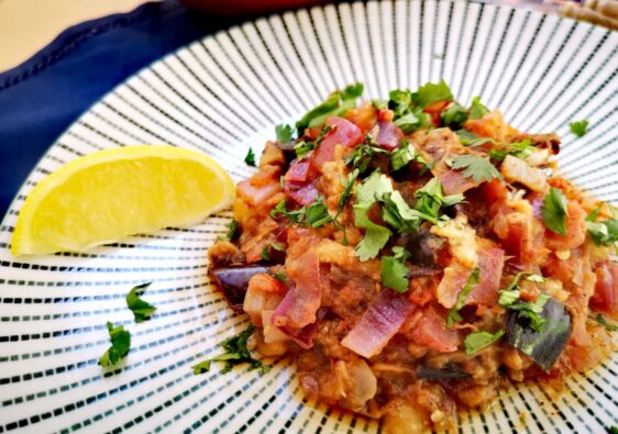 Curry de berenjena hindú