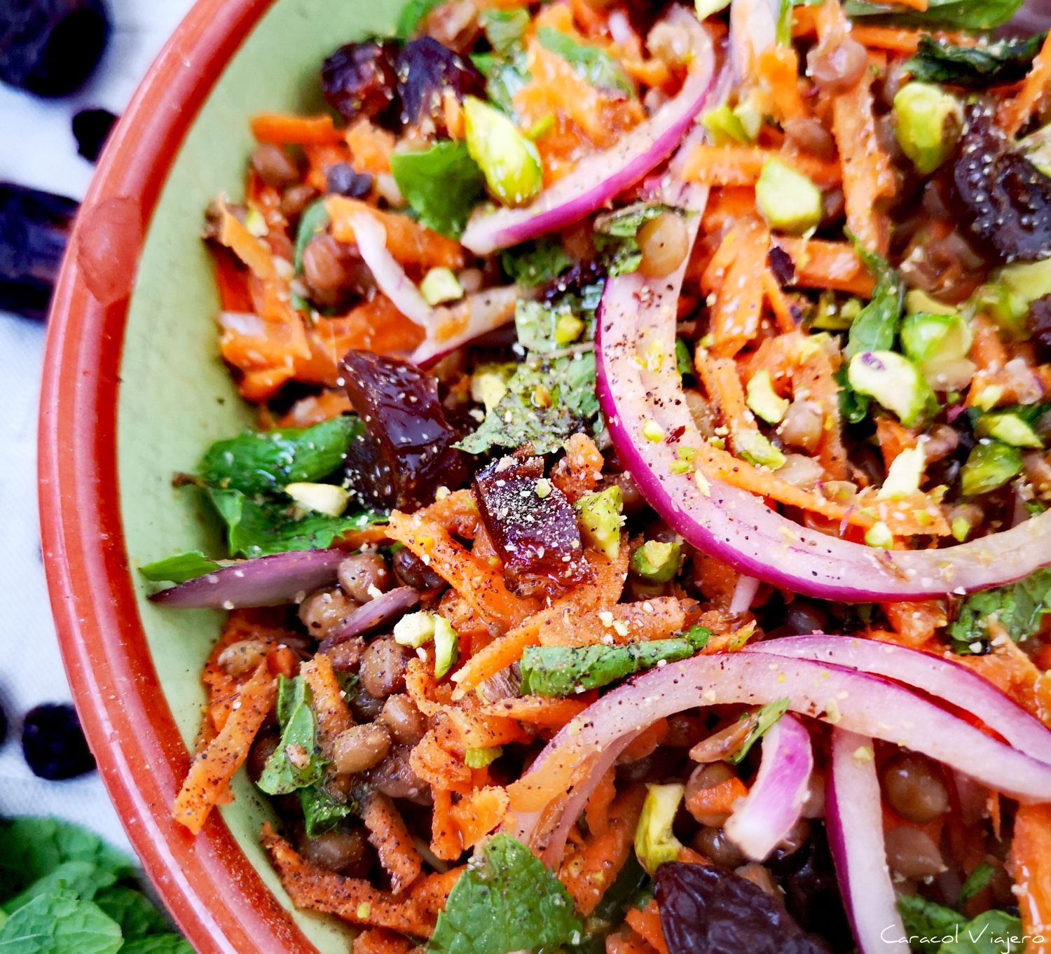 Ensalada de lentejas y zanahorias