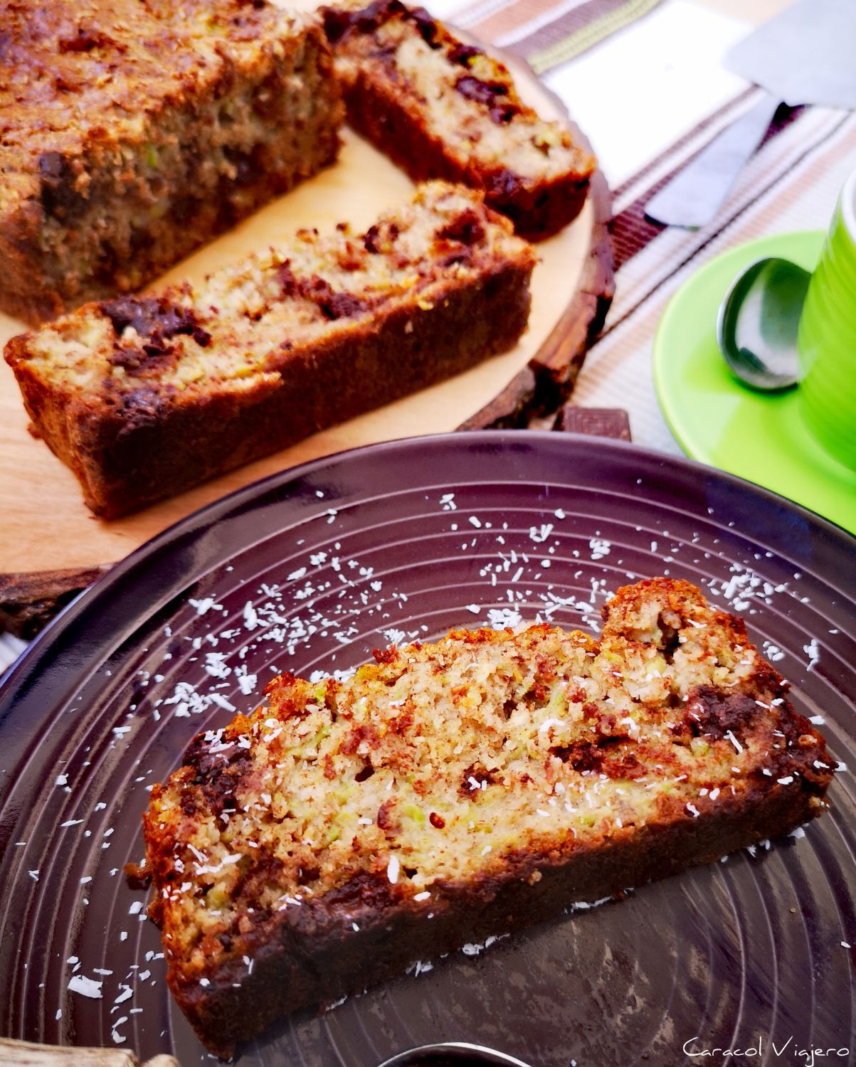 Pan de calabacín y chocolate