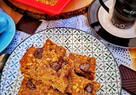 Blondie de calabaza saludable