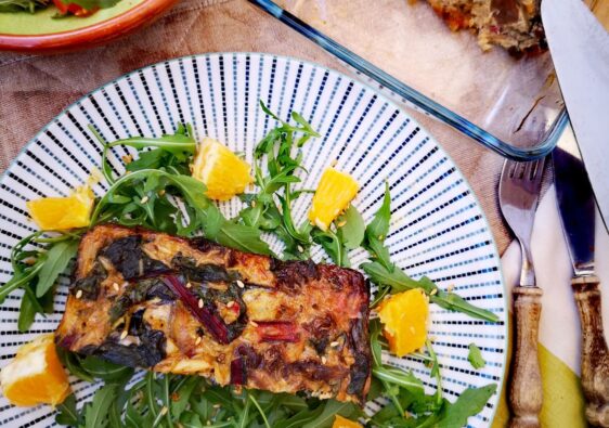 Pastel de verduras saludable al horno