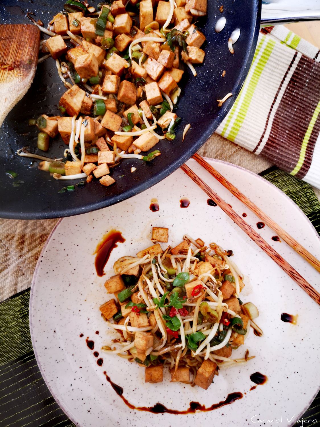 Receta china de brotes de soja