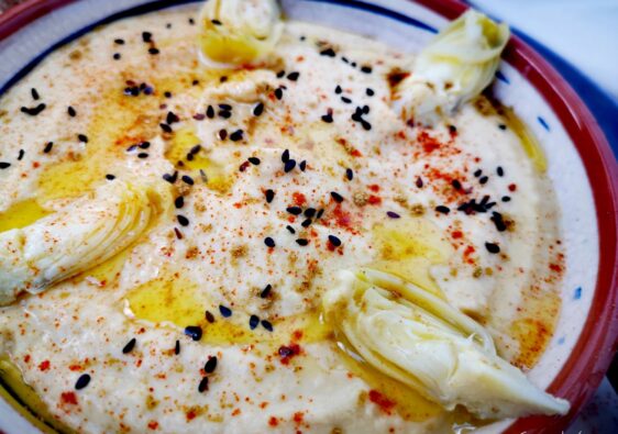 Receta de hummus de alcachofas