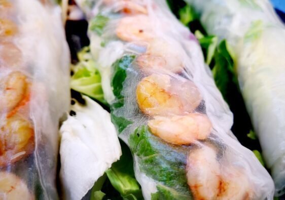 Rollitos vietnamitas con gambas