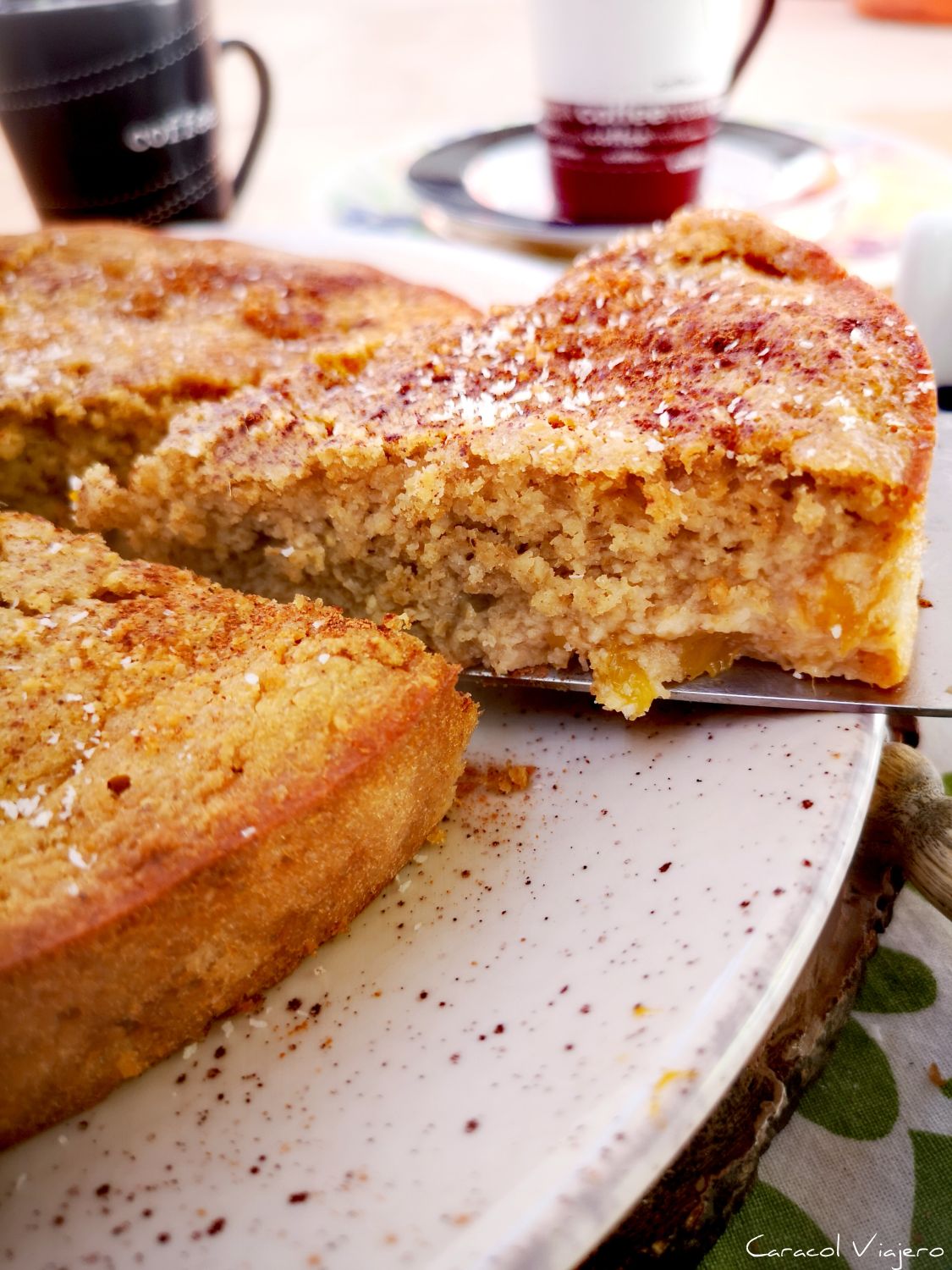 Pastel de mango y coco