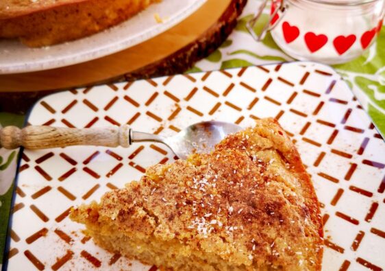 Pastel de mango y coco saludable