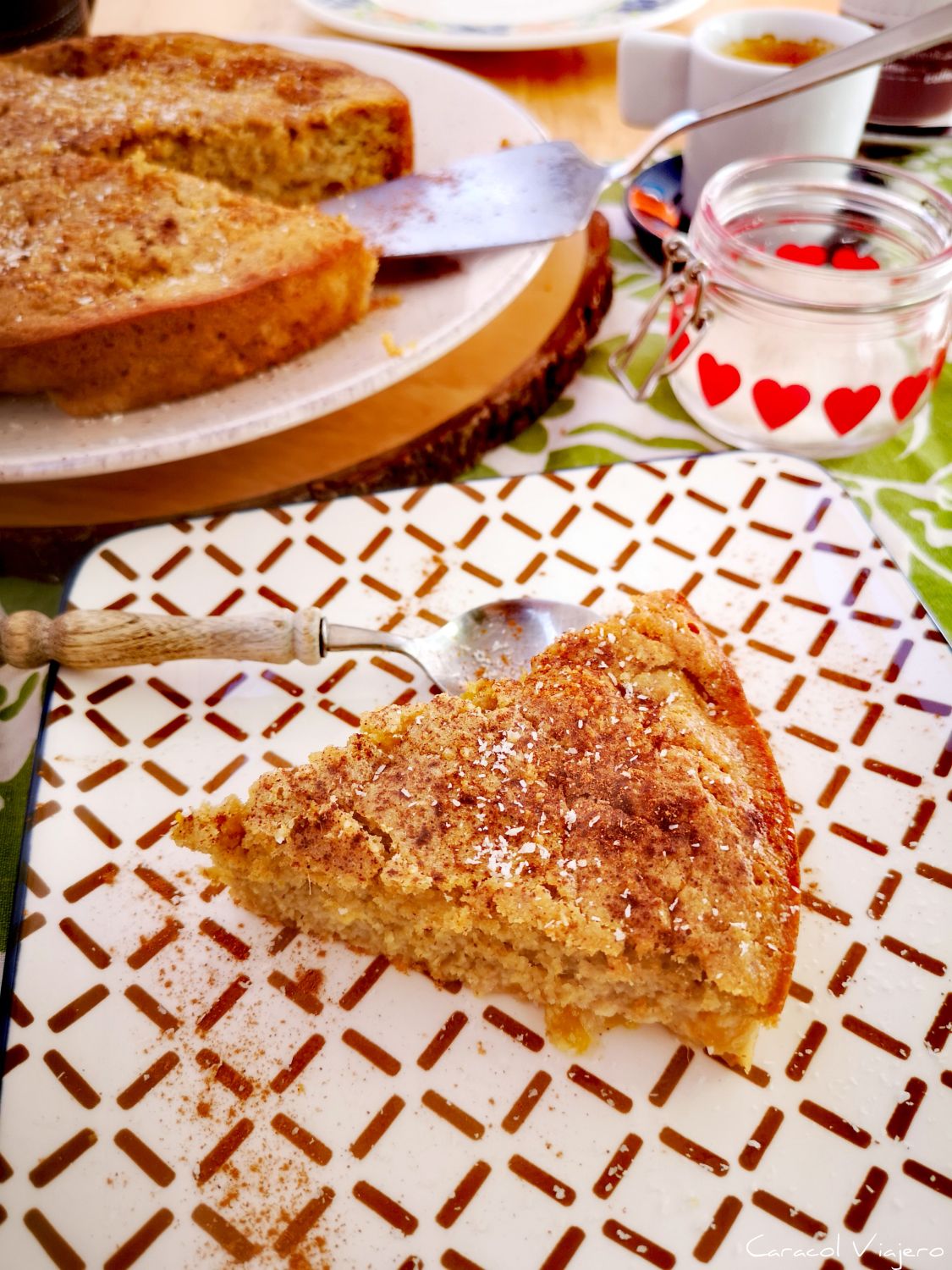 Pastel de mango y coco saludable