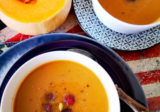 crema de calabaza de Halloween - pumpkin soup