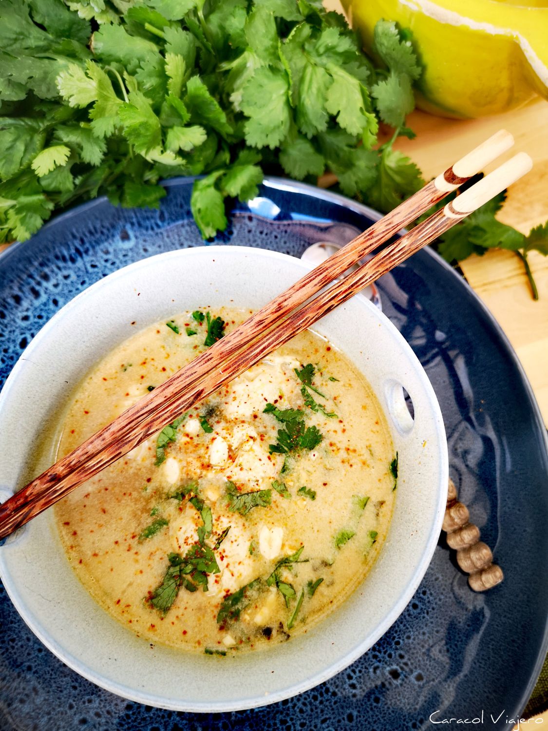 Tom Kha Gai - Sopa de pollo y leche de coco